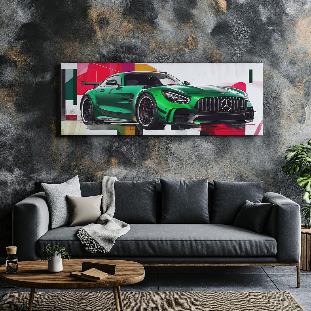 Canvas Art Mercedes AMG GT Wall Art AMG Wall Print Gift for Car Guy ...