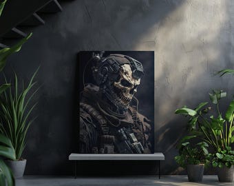 Canvas Art Soldier Wall Art Soldier Wall Print Gift For Gaming Fan Wall Decor Soldier