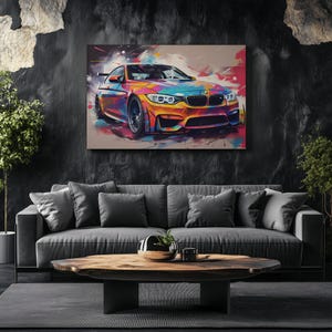 Canvas Art BMW M4 Wall Art BMW M4 Wall Print Gift For Car Guy Wall Decor Car