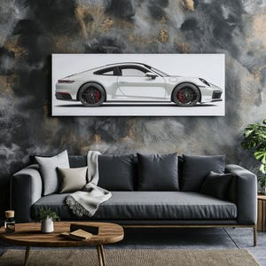 Canvas Art Porsche Wall Art Porsche Wall Print Gift For Porsche Fan Wall Decor Pop Art
