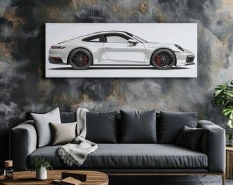 Canvas Art Porsche Wall Art Porsche Wall Print Gift For Porsche Fan Wall Decor Pop Art