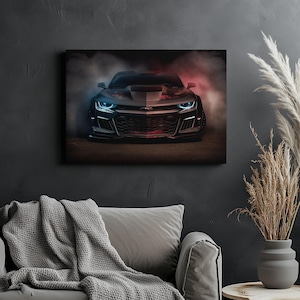 Canvas Art Camaro Wall Art Camaro Wall Print Gift For Car Guy Wall Decor Car