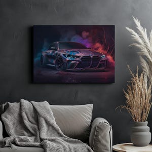 Canvas Art BMW M4 Wall Art BMW M4 Wall Print Gift For Car Guy Wall Decor Car