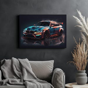 Canvas Art BMW M4 Wall Art BMW M4 Wall Print Gift For Car Guy Wall Decor Car