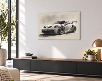 Porsche 911 GT3 RS Metal Wall Art | Sports Car Decor | Garage Wall Art | Car Enthusiast Gift