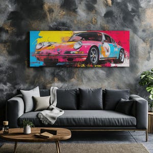 Canvas Art Porsche Wall Art Porsche Wall Print Gift For Porsche Fan Wall Decor Pop Art