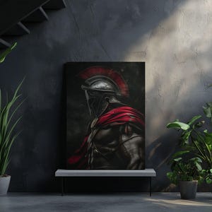 Canvas Art Warrior Wall Art Warrior Wall Print Gift For Spartan Fan Wall Decor Warrior