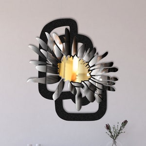 Daisy Plexiglass Modern Mirror Wall Decor, Living Room Metal Wall Art, Flower Plexiglass Art Decor, Decorative Plexiglass Mirror