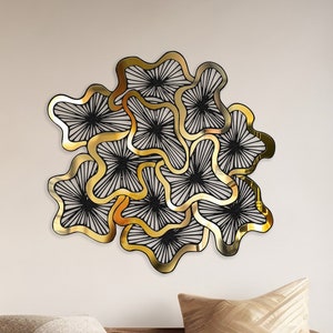Striped Plexiglass Modern Wall Decor in Metal Frame, Living Room Wall Art, Wall Decor, Modern Mirror Art, Office Wall Decor, Wall Decor Gift