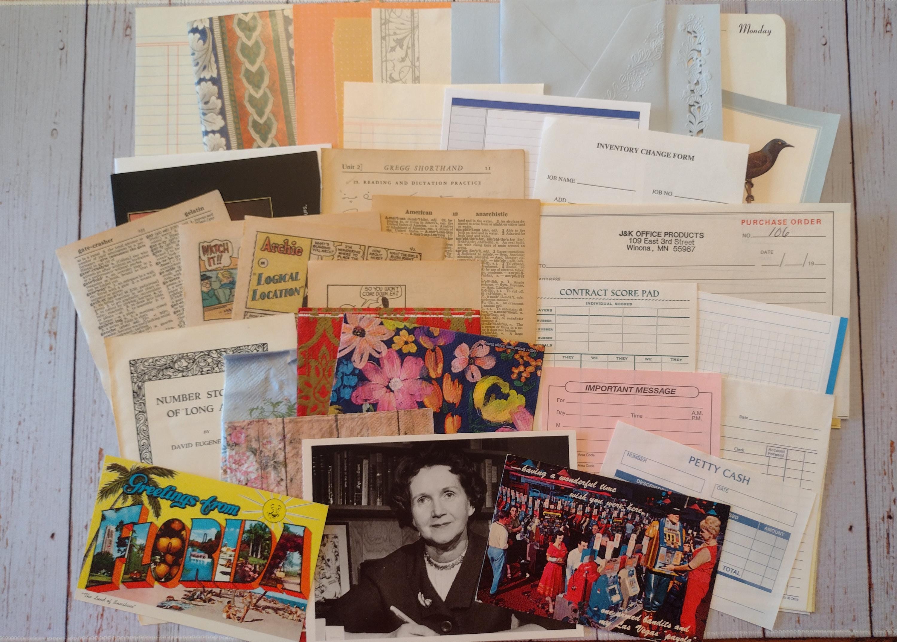 Vintage Paper Ephemera Pack – Junk Journal, Collage, Crafting - Etsy