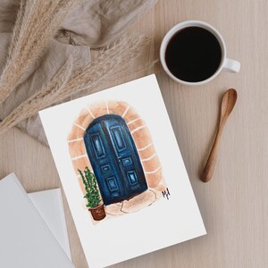 Carte de vœux personnalisable réalisée à la main, technique mixte. Unique et originale. Anniversaire, fête, St Valentin. Avec enveloppe.