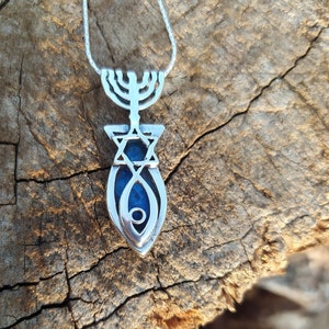 Messianic Seal Grafted In, Roman glass Necklace, Sacred Fish, Christian Necklace, Israel Jewelry, Christian, Grafted In, Artisan, Unique