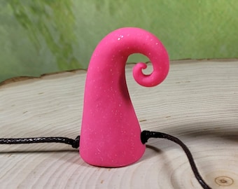 Pink Glitter Curly Devil Horns Costume Accessory