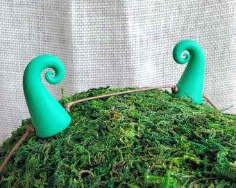 Shamrock Green Curly Devil Horns Costume Accessory