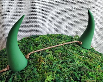 Leaf Green Devil Horns Costume Accessory