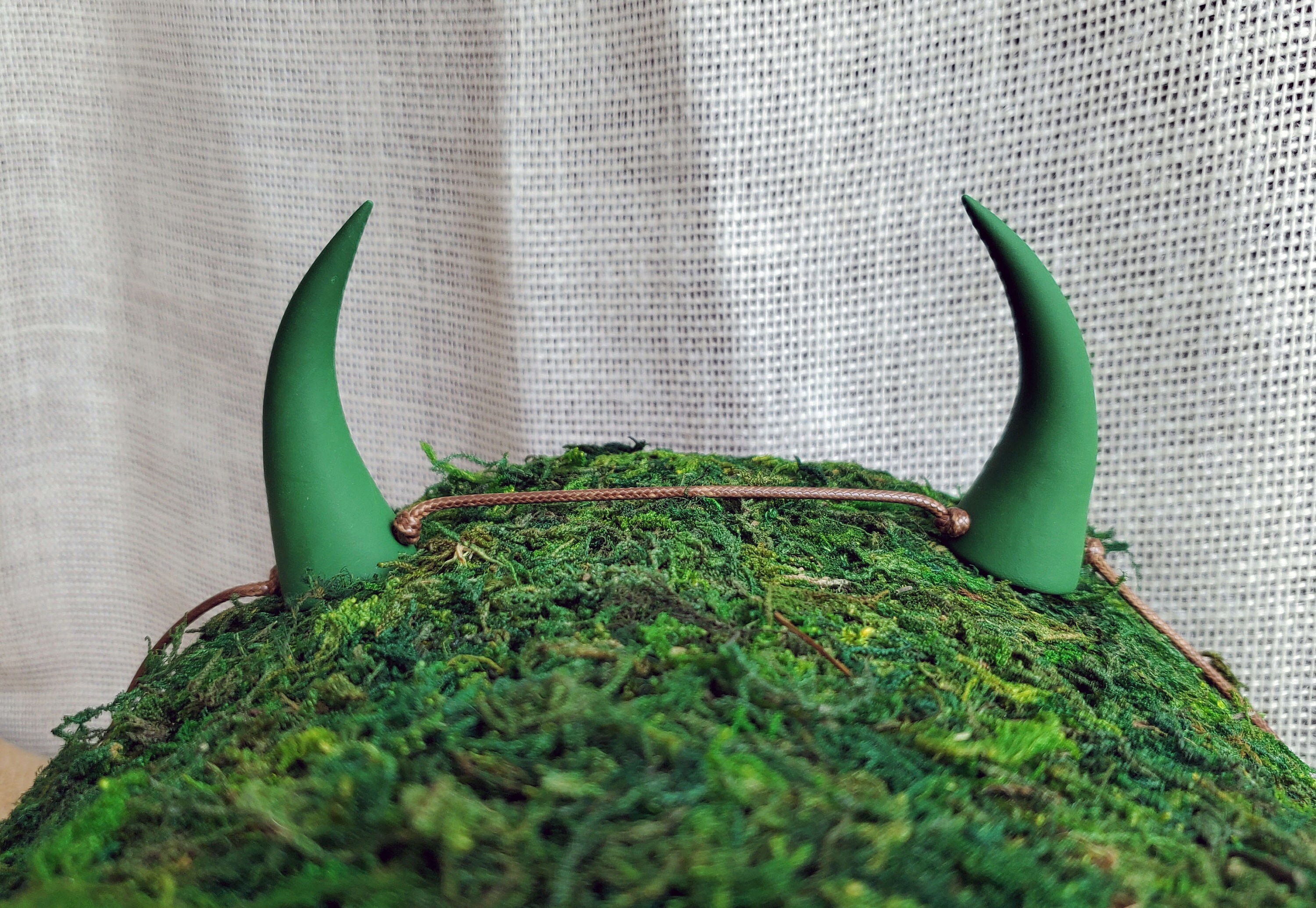 Leaf Green Devil Horns Costume Accessory | Etsy