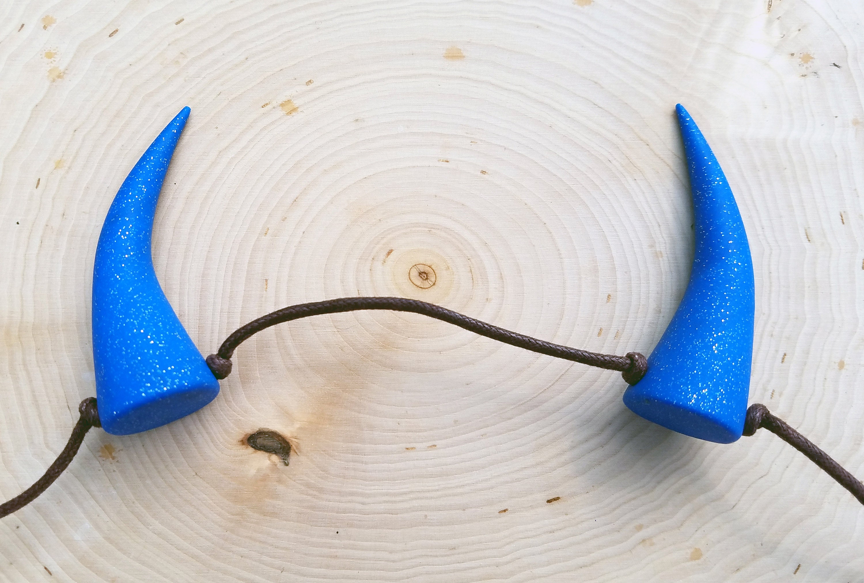 Blue Glitter Devil Horns Costume Accessory Etsy
