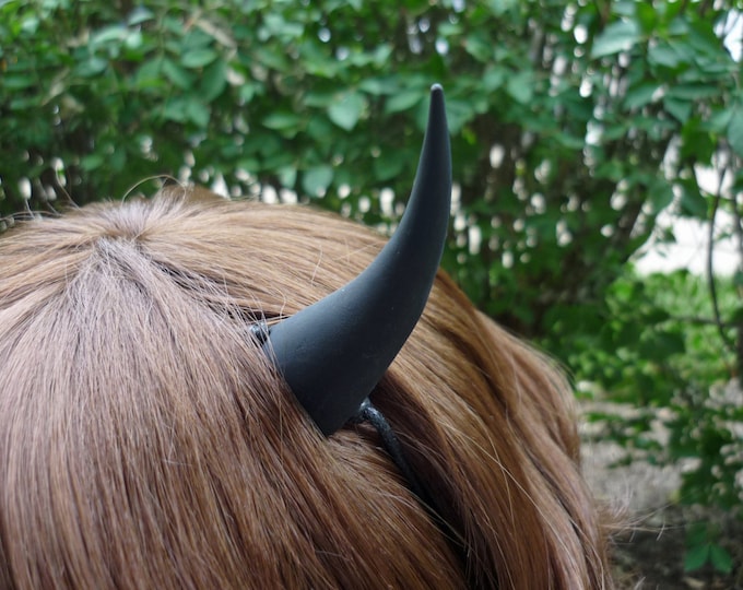 Black Devil Horns Costume Accessory Etsy