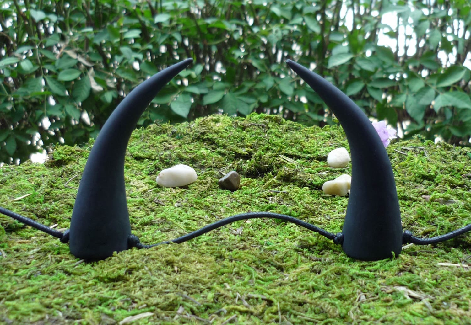 Larger Matte Black Devil Horns Costume Accessory Etsy