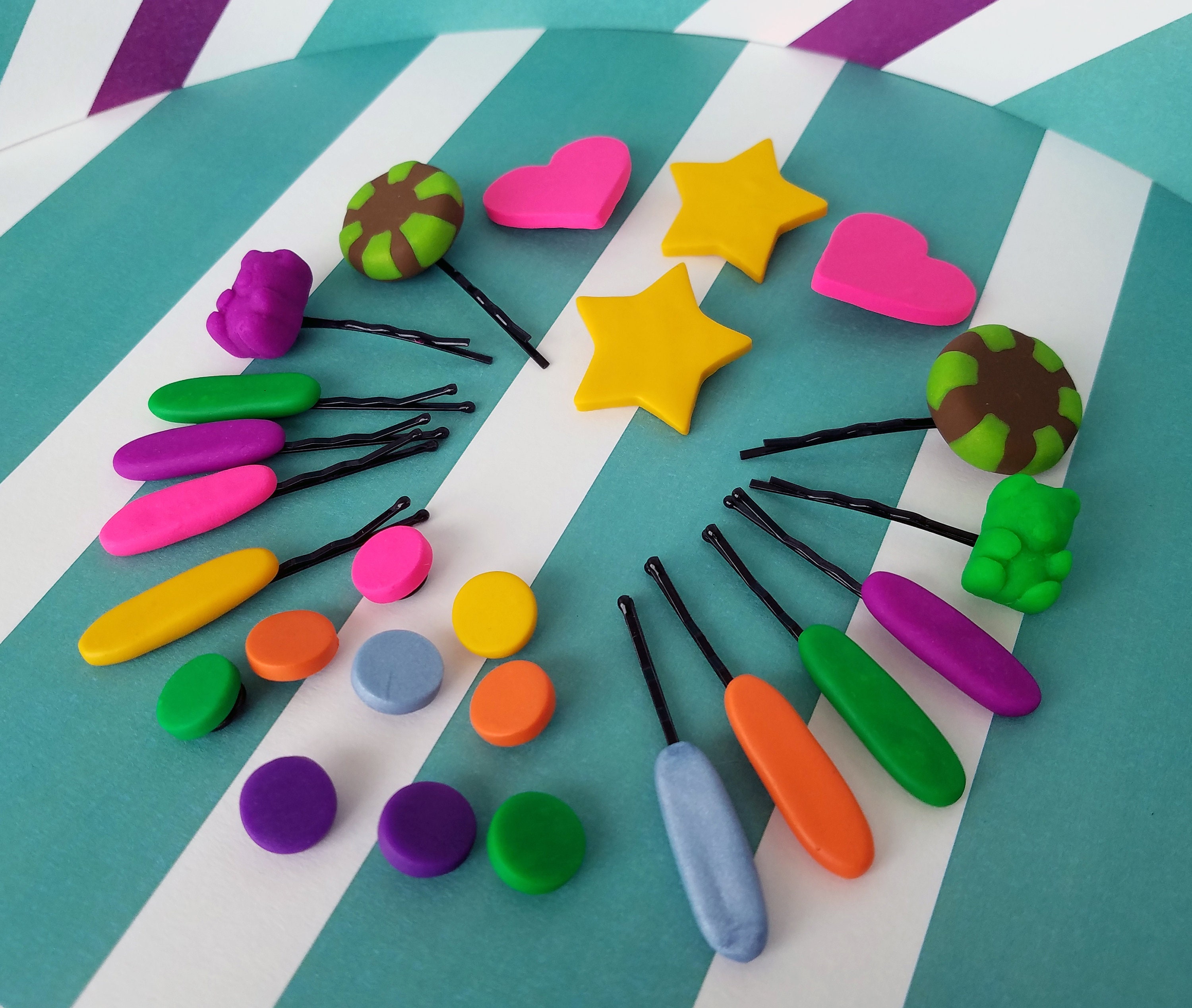 Vanellope von Schweetz Style Hair Candy Pins and Snaps 25 Etsy