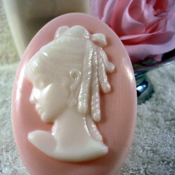 Handmade Rose Cameo Shea Butter Soap