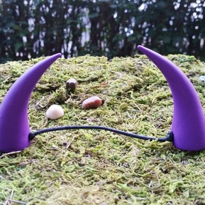 Purple Devil Horns Costume Accessory image 4