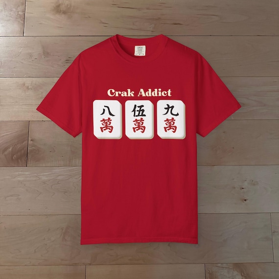 Mahjong gifts, Crak Addict Mah Jongg shirt, Graphic Tee, Mahjong accessories, Funny tshirt, mahjong, mahjong tiles, mahjong set, joker crack