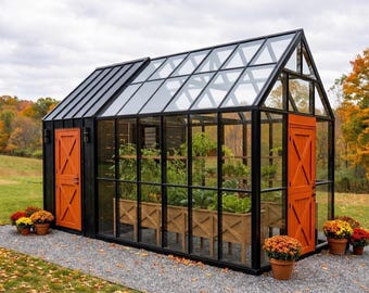 Modern Garden Greenhouse Shed Plans: Material List + 3D SketchUp Guide