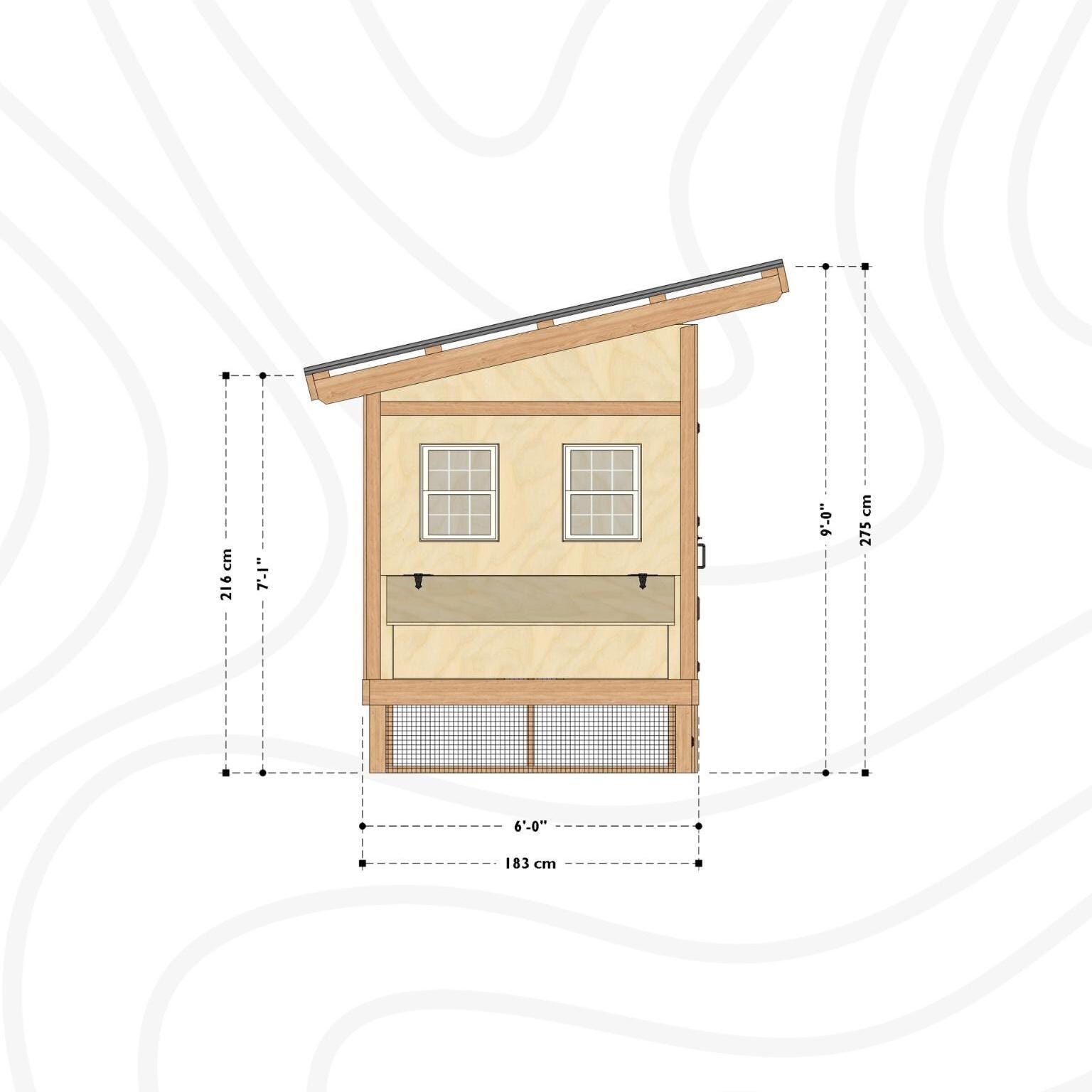 DIY Chicken Coop Plans 6x14 – Backyard Modern Coop With Run (PDF ...