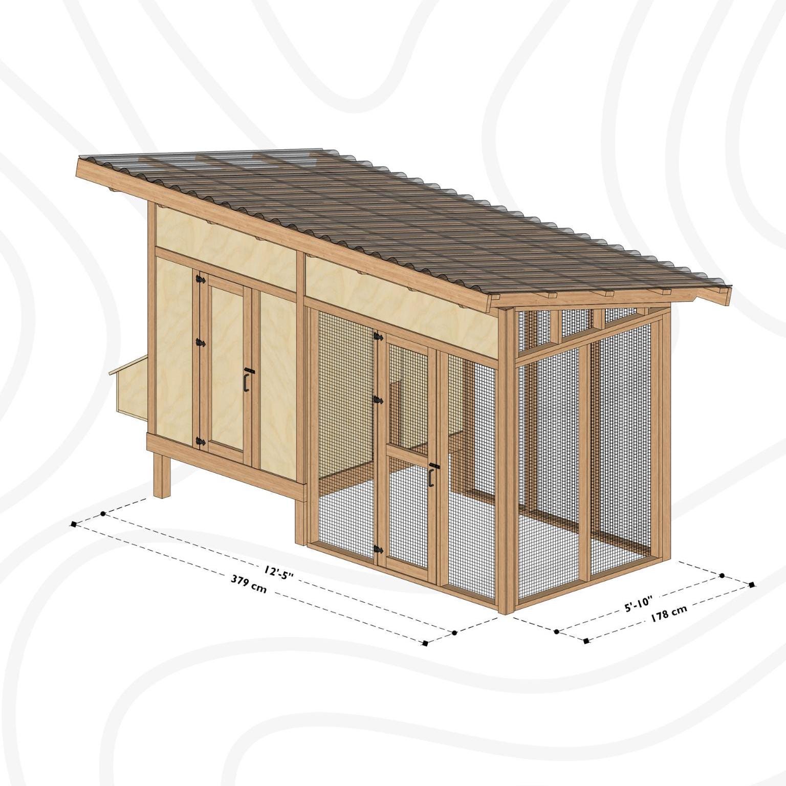 DIY Chicken Coop Plans 6x14 – Backyard Modern Coop With Run (PDF ...