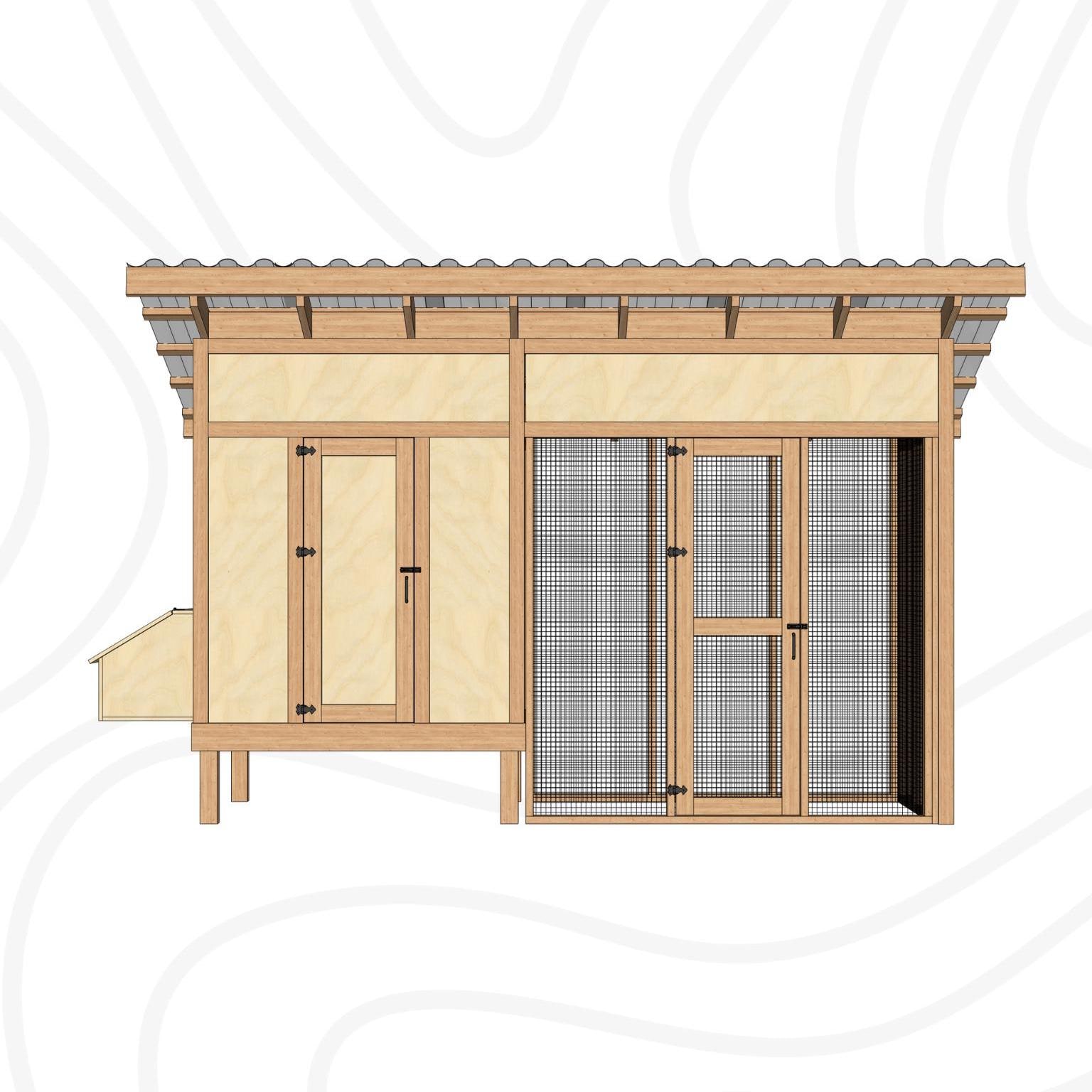 DIY Chicken Coop Plans 6x14 – Backyard Modern Coop With Run (PDF ...