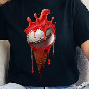 BASEBALL Drip PNG, Baseball Shirt ,Baseball Mom, Ice Cream Drip, Baseball game day, Team colors, Waffle Home Plate Png, Sublimation design