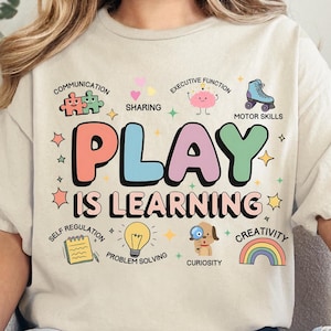 Play Is Learning Png, Back to school Teacher Png, Gift For Teacher,Funny Teacher Gifts,Teacher Appreciation,Kindergarten,Sublimation designs