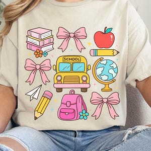 Back to School Coquette png,Preppy Back to School Bundle PNG,First day of school bow png,Preppy School Png,Trendy Cute Funny School Vibes