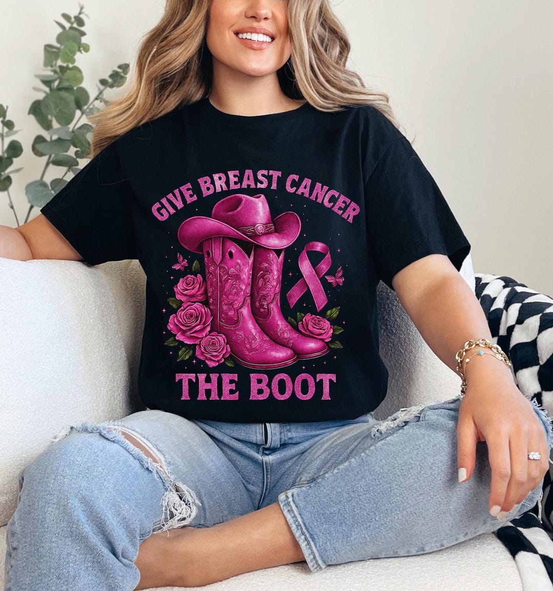 Give Cancer the Boot Png,breast Cancer Png,tackle Cancer,pink Cowgirl ...