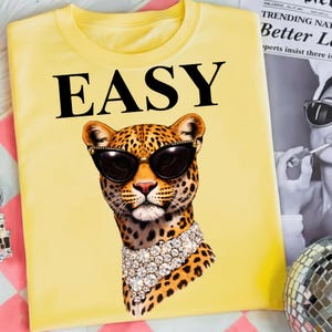Easy Tiger png, extra luipaard png, boujee luipaard met zonnebril en diamantontwerp, verwend luipaard png, retro tijger png, tijgerafbeelding png