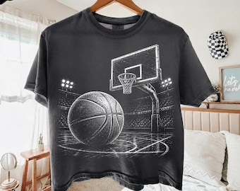 Retro Basketball PNG,High School Basketball Png,Basketball field black and white png,Game Day Basketball PNG,Basketball Season PNG