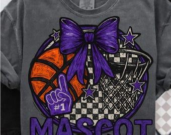 Mascotte di basket personalizzata png, Huskies Basketball, Mascotte viola, Basket giorno partita PNG, Mascotte Huskies, Cheerleader viola spirito scolastico della squadra
