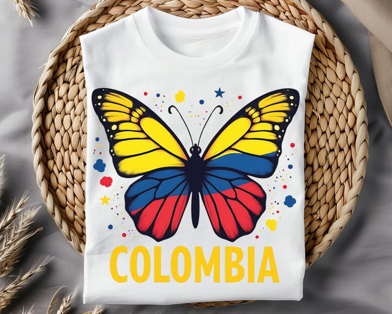 Color:blue Colombia COLOMBIA PNG Design,butterfly Colombia Png,colombian Independence Day ...
