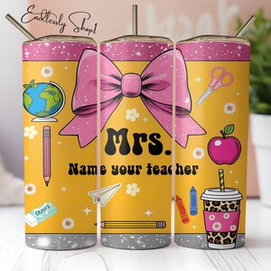 Customizable Teacher Tumbler wrap Sublimation Design Download PNG,Teacher Tumbler Wrap PNG,Personalize Teacher tumbler,seamless tumbler wrap