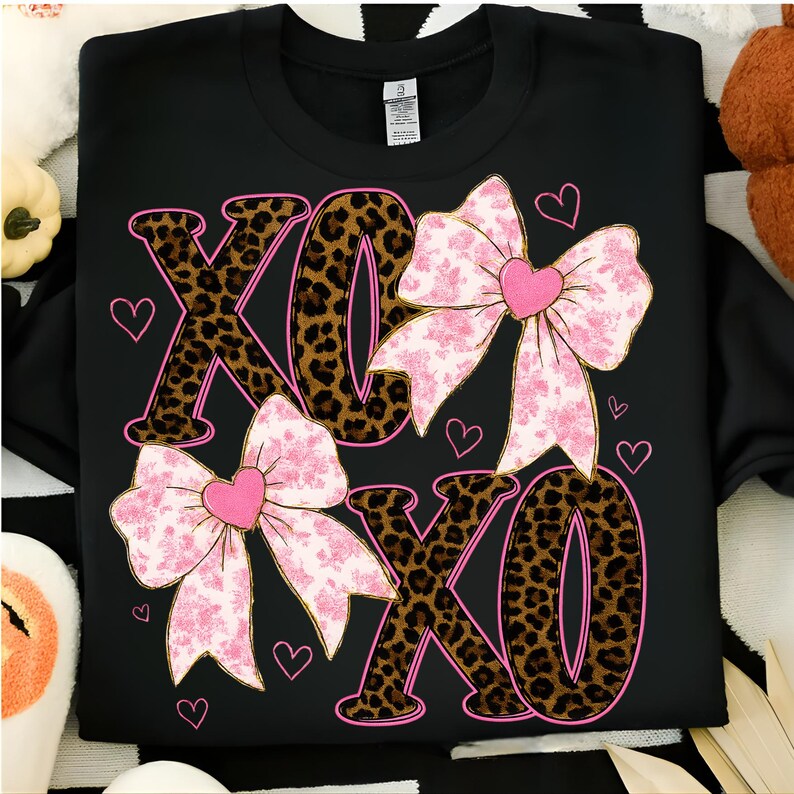 Pink Glitter Leopard XOXO Valentine's Day Png,glitter Valentine Png ...