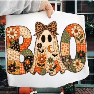 Patchwork Ghost PNG,Floral Halloween Ghost Design,Ghost Coquette Png,Spooky Season PNG,Spooky Ghost PNG,Patchwork Floral Ghost png
