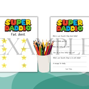 Afdrukbaar Vaderdag, Super Dad, Vaderdagaandenken, Cadeau voor papa, beste vader ooit, cadeau voor papa, Alles over papa, Informatieblad