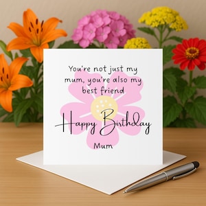 Mum birthday card happy birthday best friend card happy birthday mum card happy birthday to a wonderful mum card