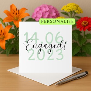 Personalised engagement card for engaged card engagement card simple engagement card you're engaged card