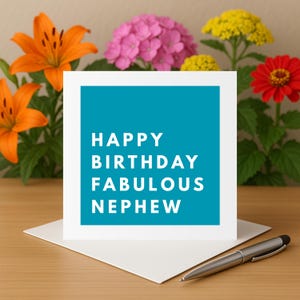 Nephew birthday card happy birthday card for nephew birthday to a fabulous nephew