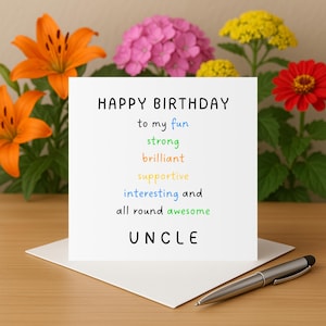 Uncle birthday card happy birthday for uncle card happy birthday card for uncle birthday uncle card for birthday personalised