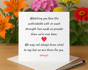 Grief card for baby loss supportive message for parents stillbirth neonatal loss miscarriage sympathy card we are there for you, always