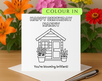 Nanny birthday card happy birthday nanny card birthday card for nanny personalised card for nanny birthday card