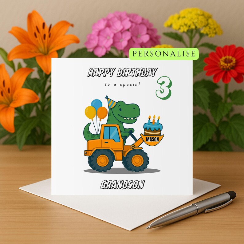 Personalised Happy Birthday Card for Son Grandson Nephew Brother Cousin ...